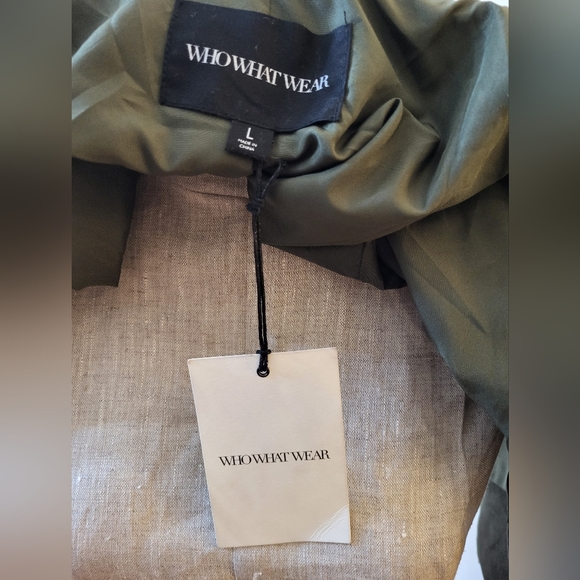 Who What Wear Women Green olive Jacket Size L. NWT - Picture 6 of 7